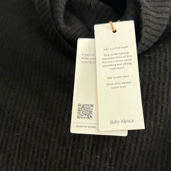 Quince Elegant Black Cowl Neck Sweater - Picture 2 of 2